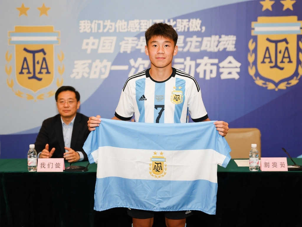 中国U12小将独赴阿根廷深造,俱乐部召开新闻发布会送行 中国U12小将独赴阿根廷深造,俱乐部召开新闻发布会送行